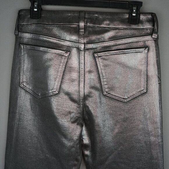 New Joe's Jeans Hi (rise) Honey Curvy Coated Bootcut Jeans in Gunmetal size 29 - Picture 9 of 16